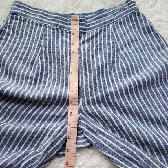 beachlunchlounge Linen Pants with Pockets - Blue and White Vertical Stripe - Picture 8 of 10